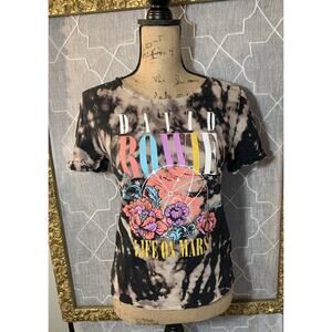 HANDMADE DAVID BOWIE Shirt Tour Merch RARE Tee bleach Tie Dye concert Vintage T